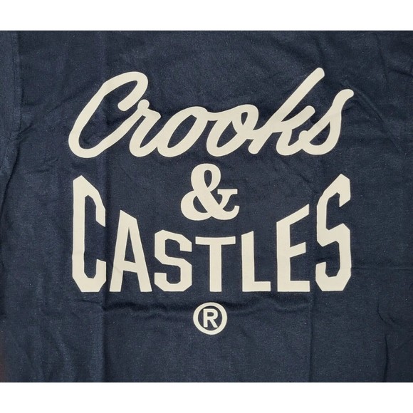 Crooks & Castles T Shirt / Medium Size / Short Sleeve / Navy Color With  Graphic - Picture 3 of 4